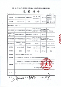 WQ三相無堵塞污水泵省質(zhì)量監(jiān)督檢驗(yàn)報(bào)告